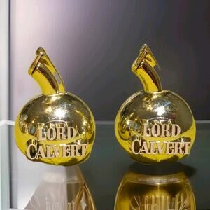 Vintage Lord Calvert Whisky Golden Plastic Dome Pour Spout Barware